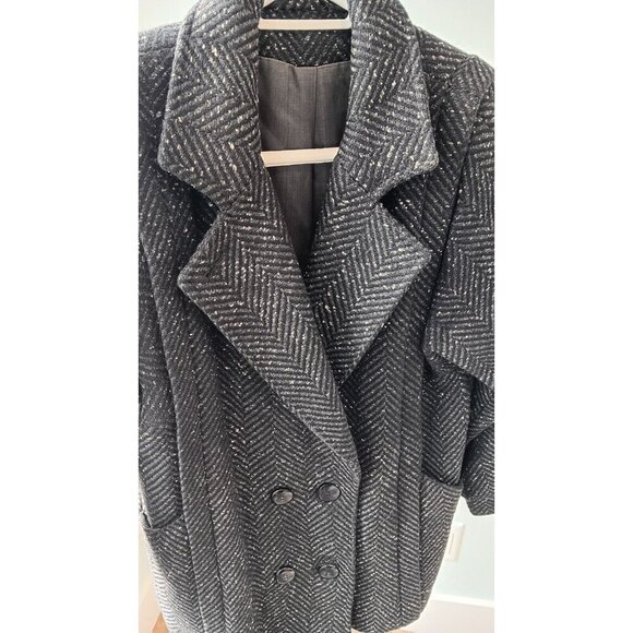 Vintage Wool Coat 5/6 Women Collection Elegante Thunder Bay Made In Romania Gray - Picture 15 of 15